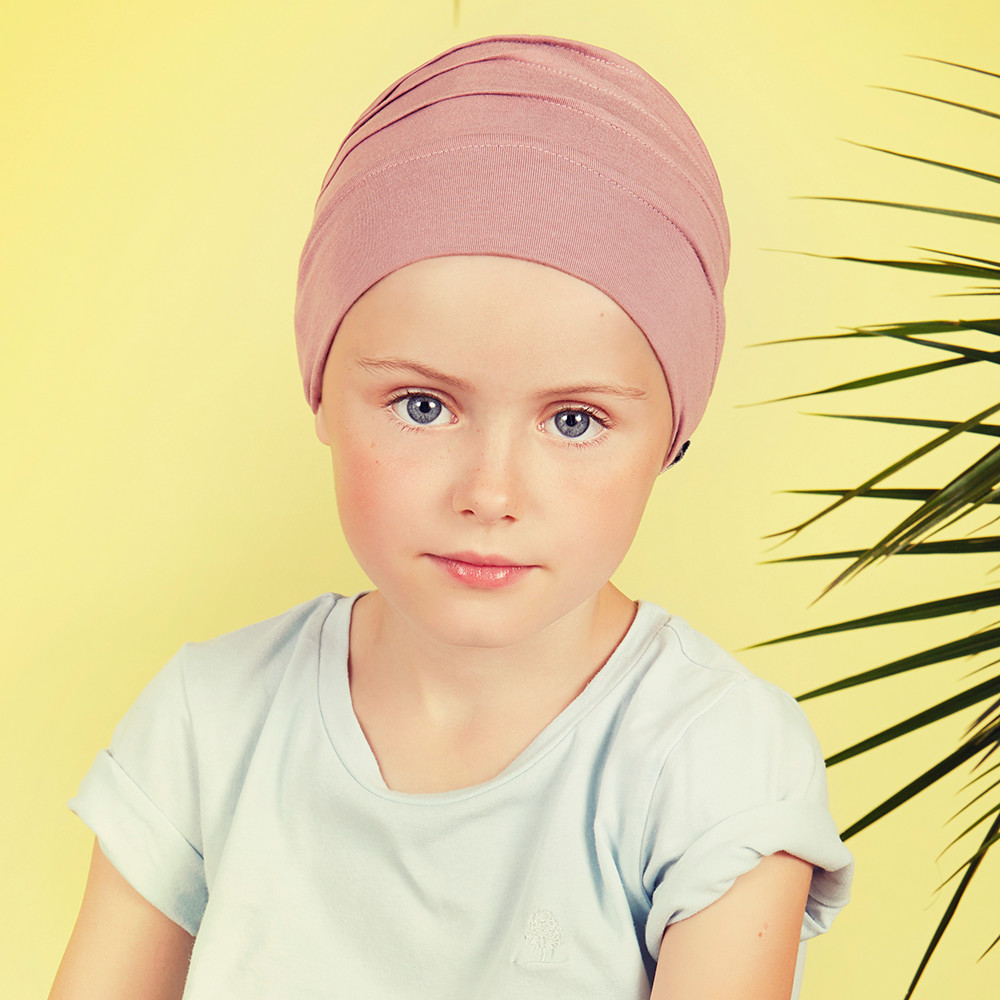 Turban detský Petite Peanut Tiger, vzor Woodrose (vek od 2 do 5 rokov)
