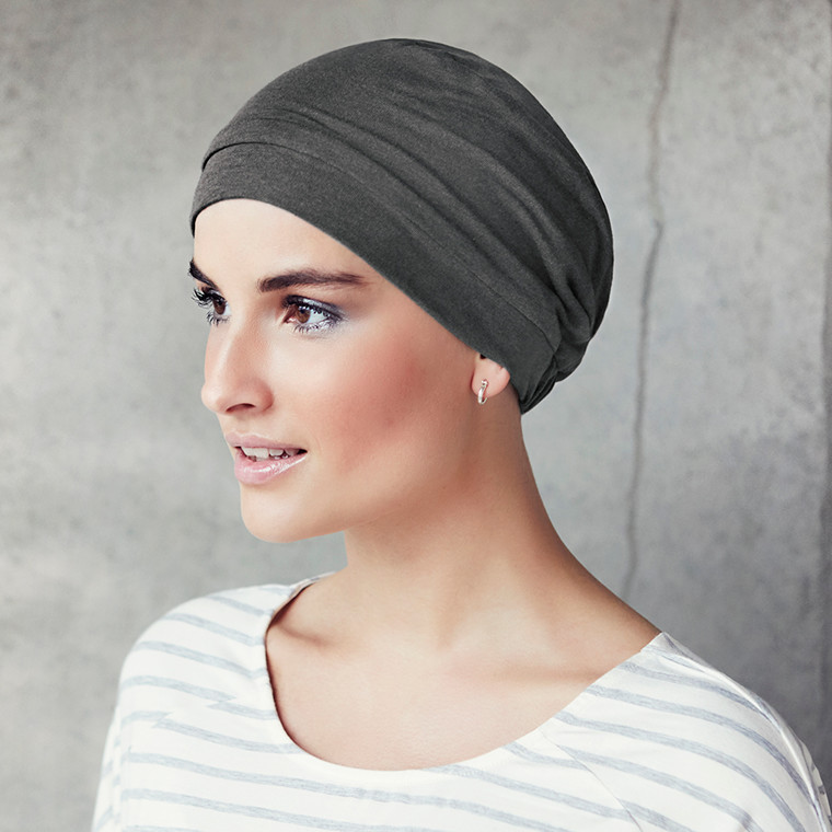 Turban Viva Headwear Laura, vzor Dark Grey