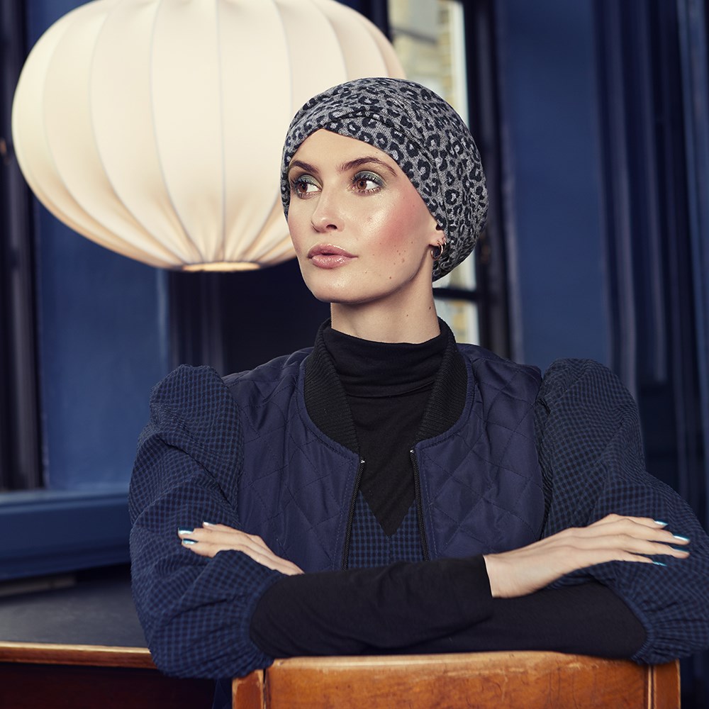 Turban Viva Headwear Nelly, vzor Cosy Leopard