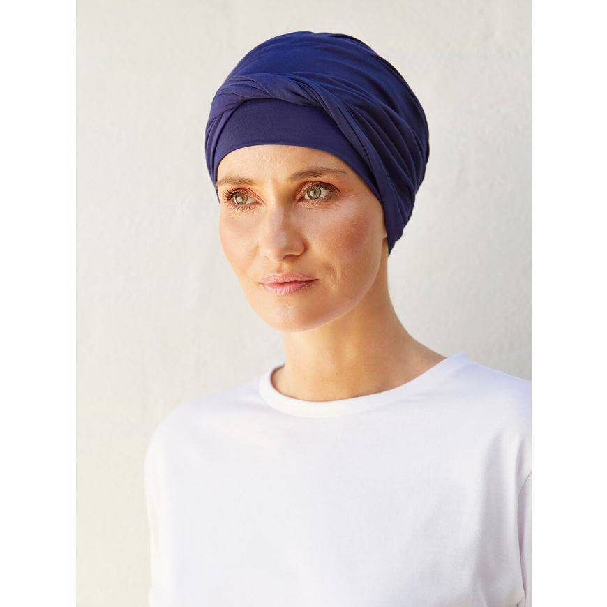 Turban Christine Headwear Shakti, vzor Dark Blue