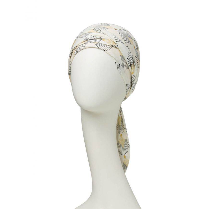 Turban Christine Headwear Beatrice, vzor Peacock Creams