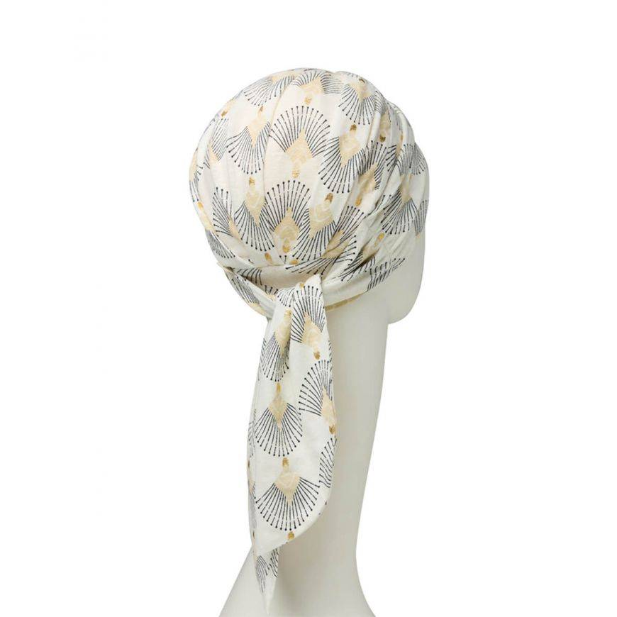 Turban Christine Headwear Beatrice, vzor Peacock Creams