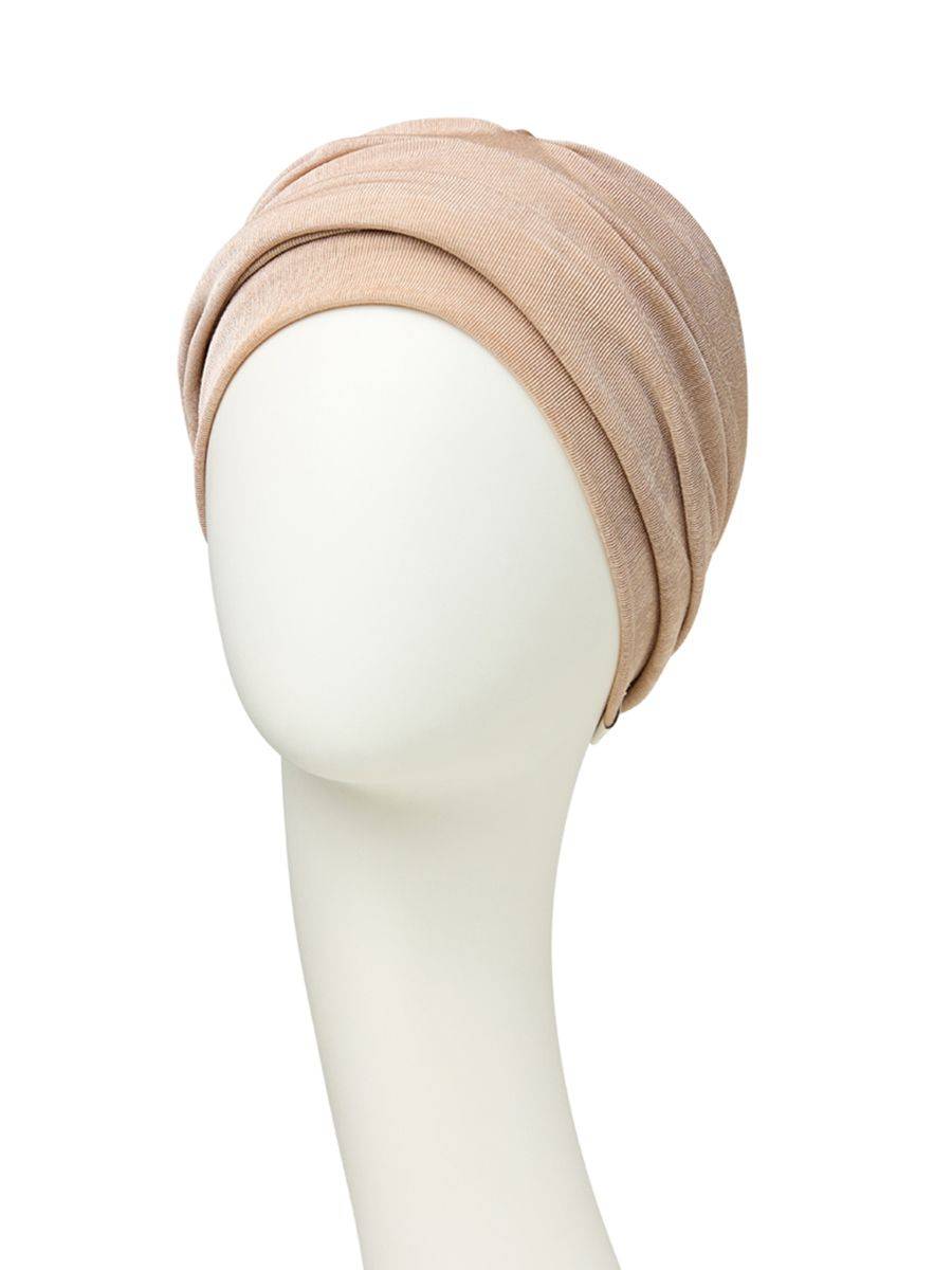 Scarlett- Boho Turban set, vzor Beige & Brown Zebra Mix